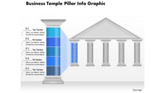 Business Diagram Business Temple Pillar Info Graphic Presentation Template