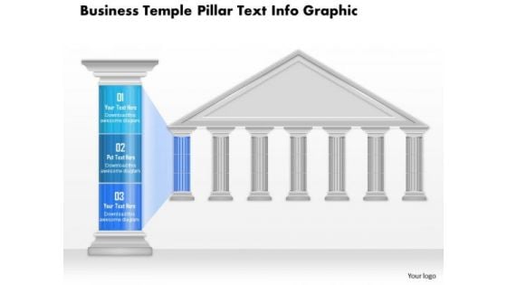 Business Diagram Business Temple Pillar Text Info Graphic Presentation Template