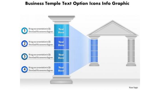 Business Diagram Business Temple Text Option Icons Info Graphic Presentation Template