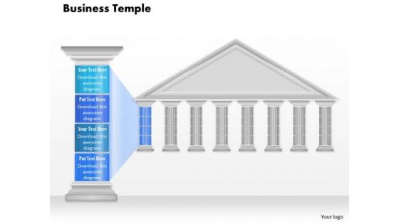 Business Diagram Business Temple To Display Pillars Of Business Presentation Template