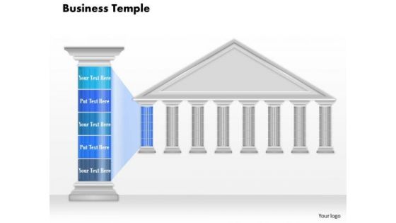 Business Diagram Business Temple With Pillar Text Presentation Template