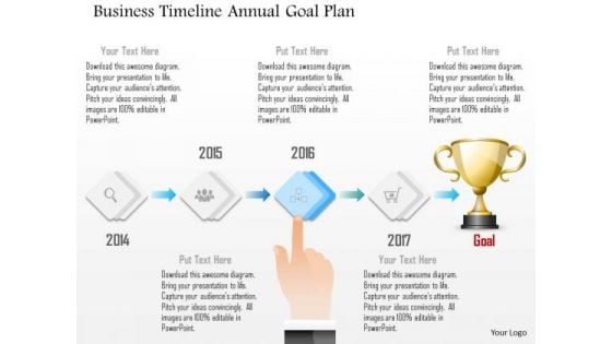 Business Diagram Business Timeline Annual Goal Plan Presentation Template