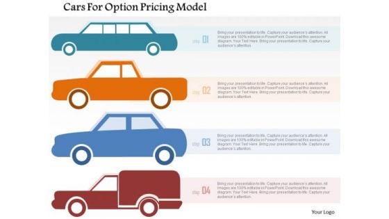 Business Diagram Cars For Option Pricing Model PowerPoint Templates