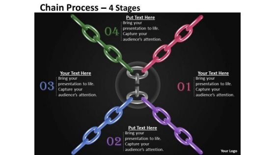 Business Diagram Chain Process 4 Stages Sales Diagram Business Diagram Chain Process 4 Stages Sales Diagram