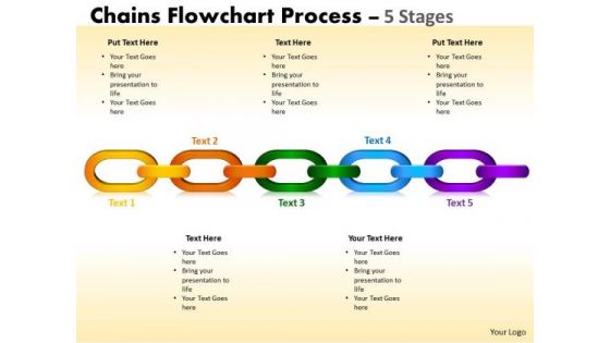 Business Diagram Chains Flowchart Process Diagram 5 Stages Business Cycle Diagram