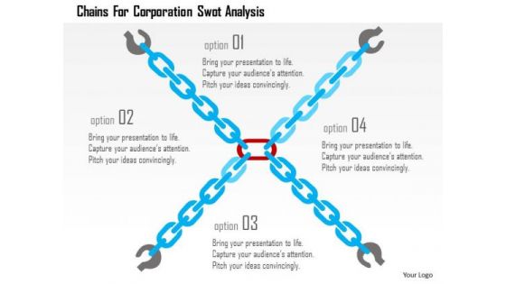 Business Diagram Chains For Corporation Swot Analysis Presentation Template