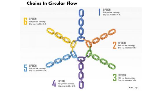 Business Diagram Chains In Circular Flow Presentation Template