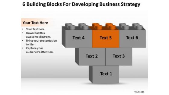 Business Diagram Chart Building Blocks For Developing Strategy Ppt PowerPoint Template