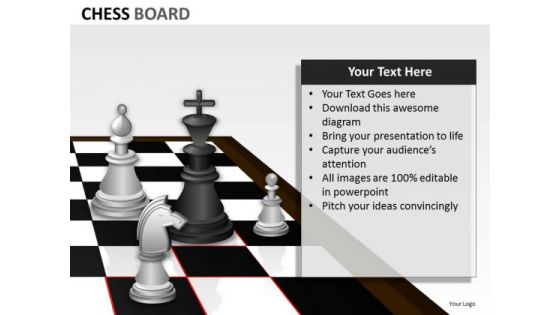 Business Diagram Chess Board Strategy Diagram