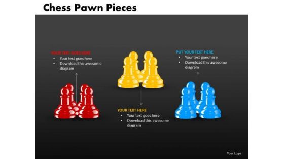 Business Diagram Chess Pawn Pieces Consulting Diagram