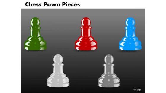 Business Diagram Chess Pawn Pieces Marketing Diagram