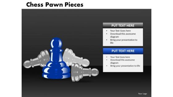 Business Diagram Chess Pawn Pieces Strategic Management