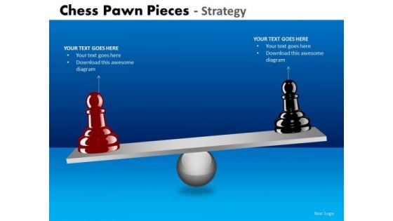 Business Diagram Chess Pawn Pieces Strategy Diagram