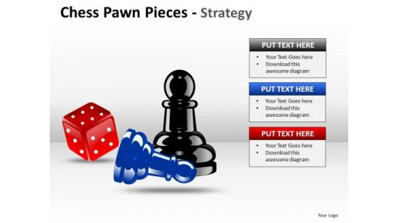 Business Diagram Chess Pawn Pieces Strategy Sales Diagram