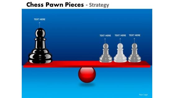 Business Diagram Chess Pawn Pieces Strategy Strategic Management