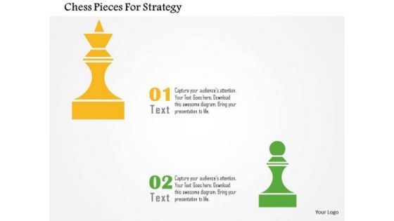 Business Diagram Chess Pieces For Strategy Presentation Template