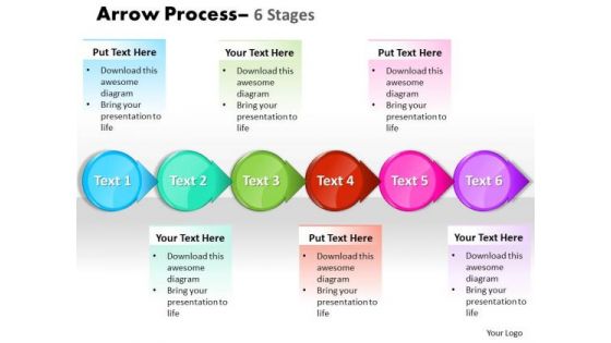 Business Diagram Circle Arrow 6 Stages Mba Models And Frameworks