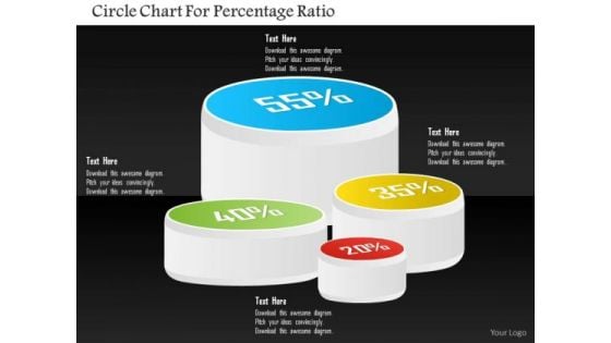 Business Diagram Circle Chart For Percentage Ratio Presentation Template