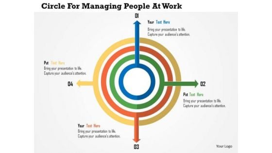 Business Diagram Circle For Managing People At Work Presentation Template