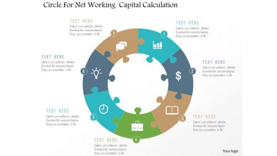 Business Diagram Circle For Net Working Capital Calculation Presentation Template