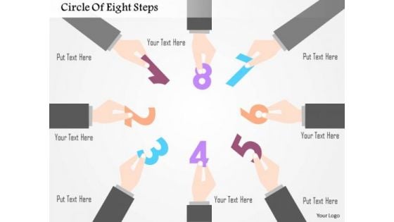 Business Diagram Circle Of Eight Steps Presentation Template