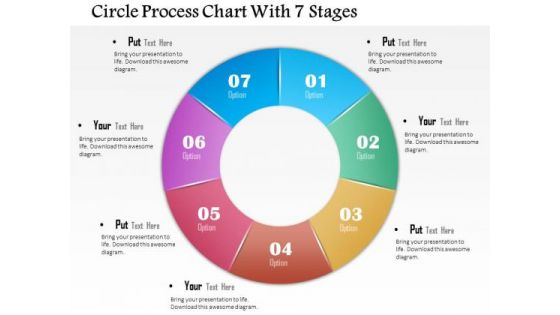 Business Diagram Circle Process Chart With 7 Stages Presentation Template