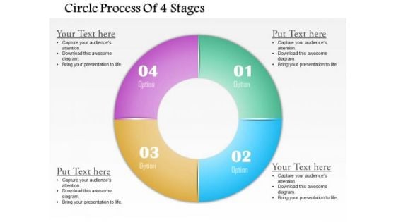 Business Diagram Circle Process Of 4 Stages Presentation Template