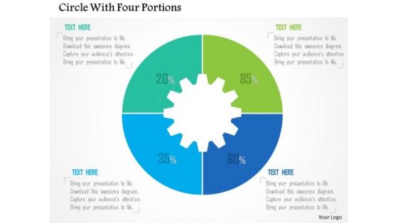 Business Diagram Circle With Four Portions Presentation Template