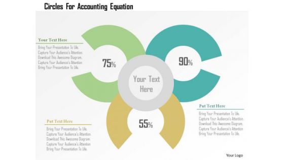 Business Diagram Circles For Accounting Equation PowerPoint Templates