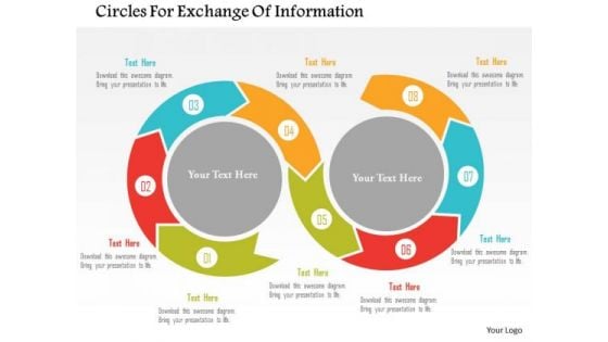 Business Diagram Circles For Exchange Of Information PowerPoint Templates