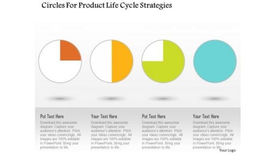 Business Diagram Circles For Product Life Cycle Strategies Presentation Template