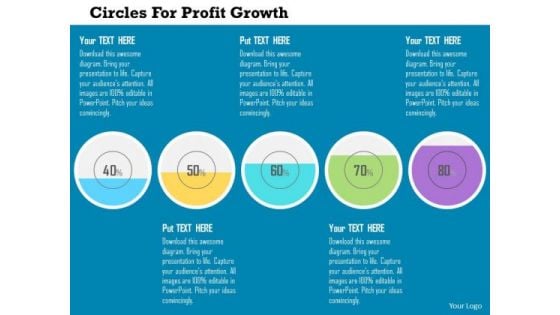 Business Diagram Circles For Profit Growth Presentation Template