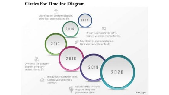 Business Diagram Circles For Timeline Diagram Presentation Template