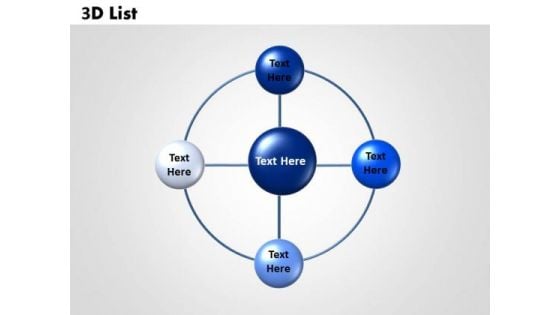 Business Diagram Circular 3d List Sales Diagram