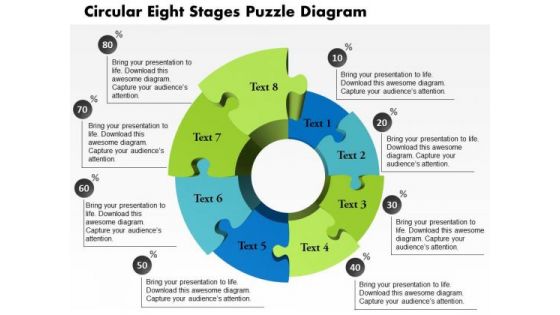 Business Diagram Circular Eight Stages Puzzle Diagram Presentation Template