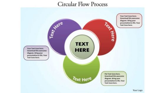 Business Diagram Circular Flow Process Business Cycle Diagram