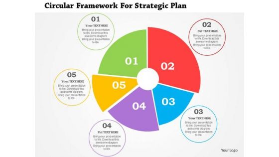 Business Diagram Circular Framework For Strategic Plan Presentation Template