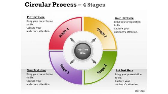 Business Diagram Circular Process 4 Stages Sales Diagram