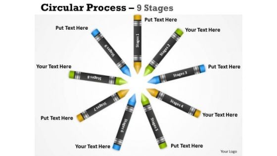 Business Diagram Circular Process 9 Stages Business Diagram