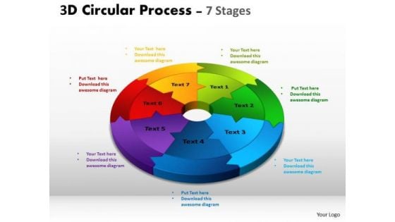 Business Diagram Circular Process Cycle Diagram Chart 7 Stages Sales Diagram