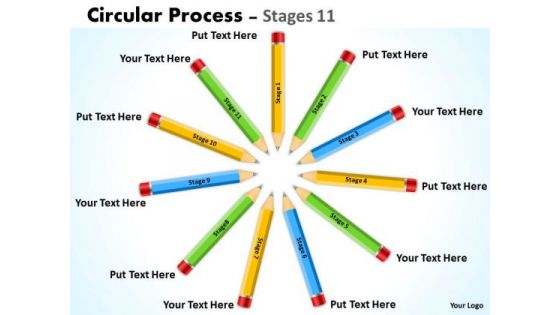 Business Diagram Circular Process Stages 11 Marketing Diagram