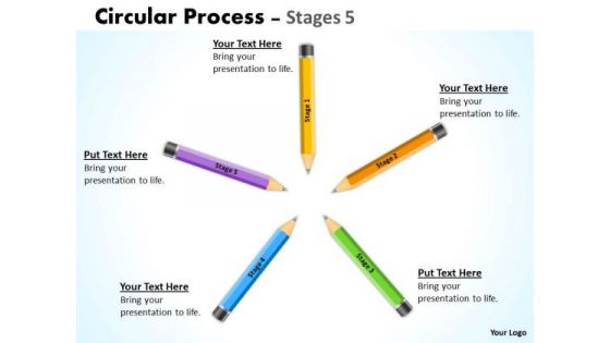 Business Diagram Circular Process Stages 5 Consulting Diagram