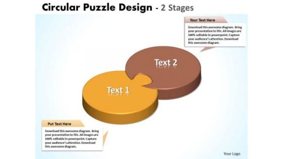 Business Diagram Circular Puzzle Design 2 Stages PowerPoint Ttemplates Marketing Diagram