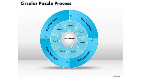 Business Diagram Circular Puzzle Flowchart Process Diagram Strategic Management