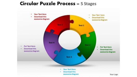 Business Diagram Circular Puzzle Process Sales Diagram