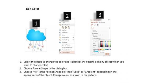 Business Diagram Cloud Computing Communication Network Icons Presentation Template