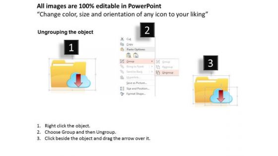 Business Diagram Cloud Computing Data Upload And Download Icons Ppt Slide