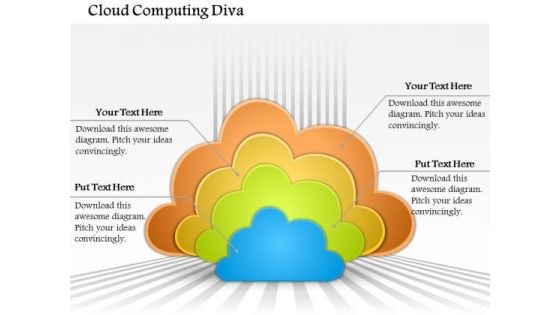 Business Diagram Cloud Computing Diva Presentation Template