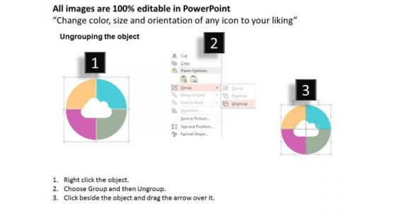 Business Diagram Cloud Icon For Data Storage Presentation Template