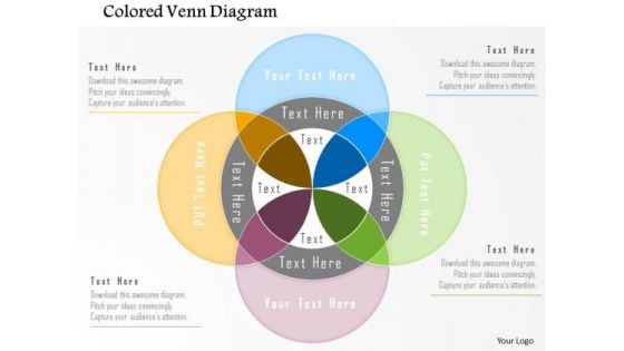 Business Diagram Colored Venn Diagram Presentation Template